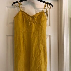 Yellow mini dress